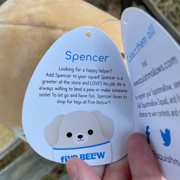 Squishmallow Puppy “Spencer” 10” - Picture 5 of 5